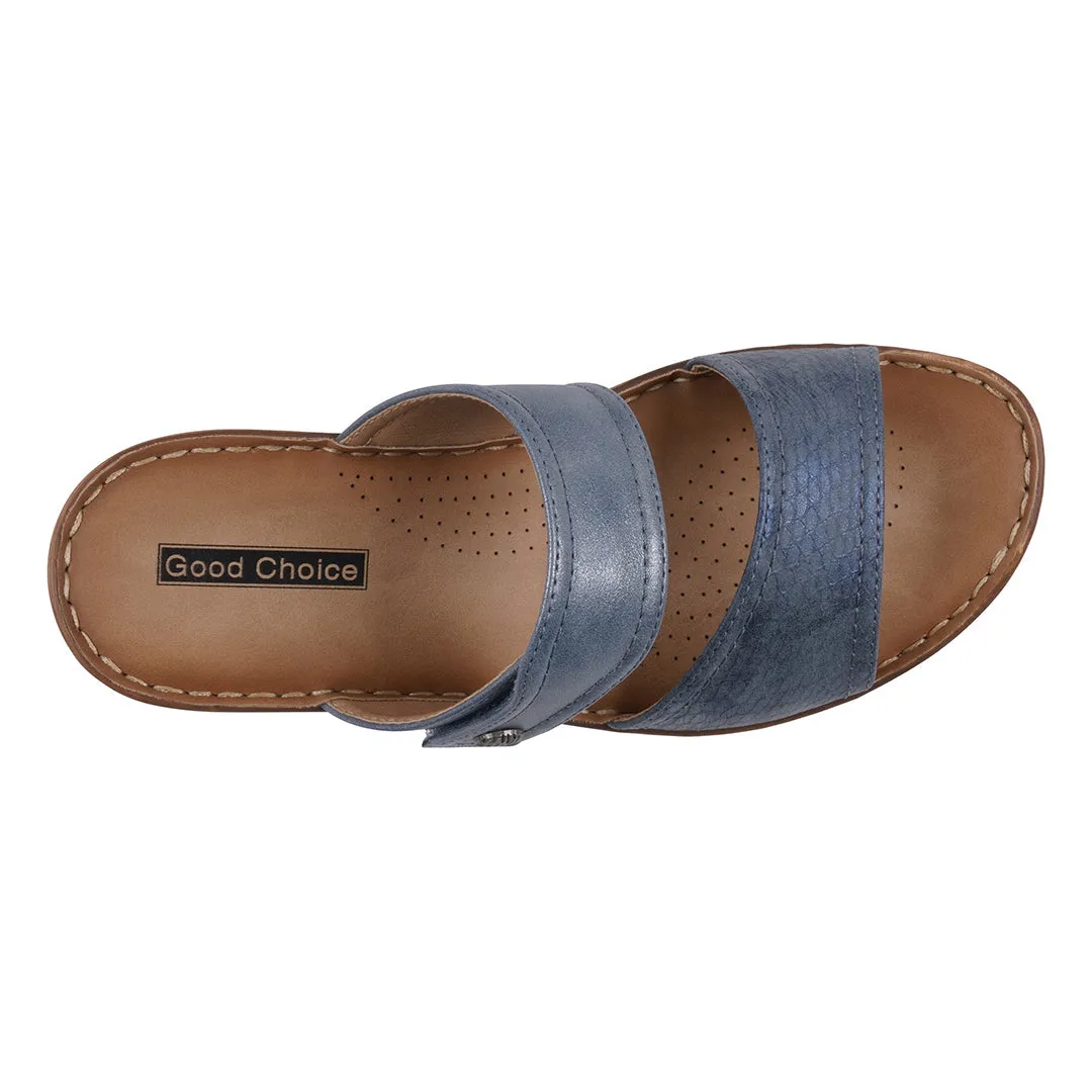 Women's Meli Navy Wedge Sandals