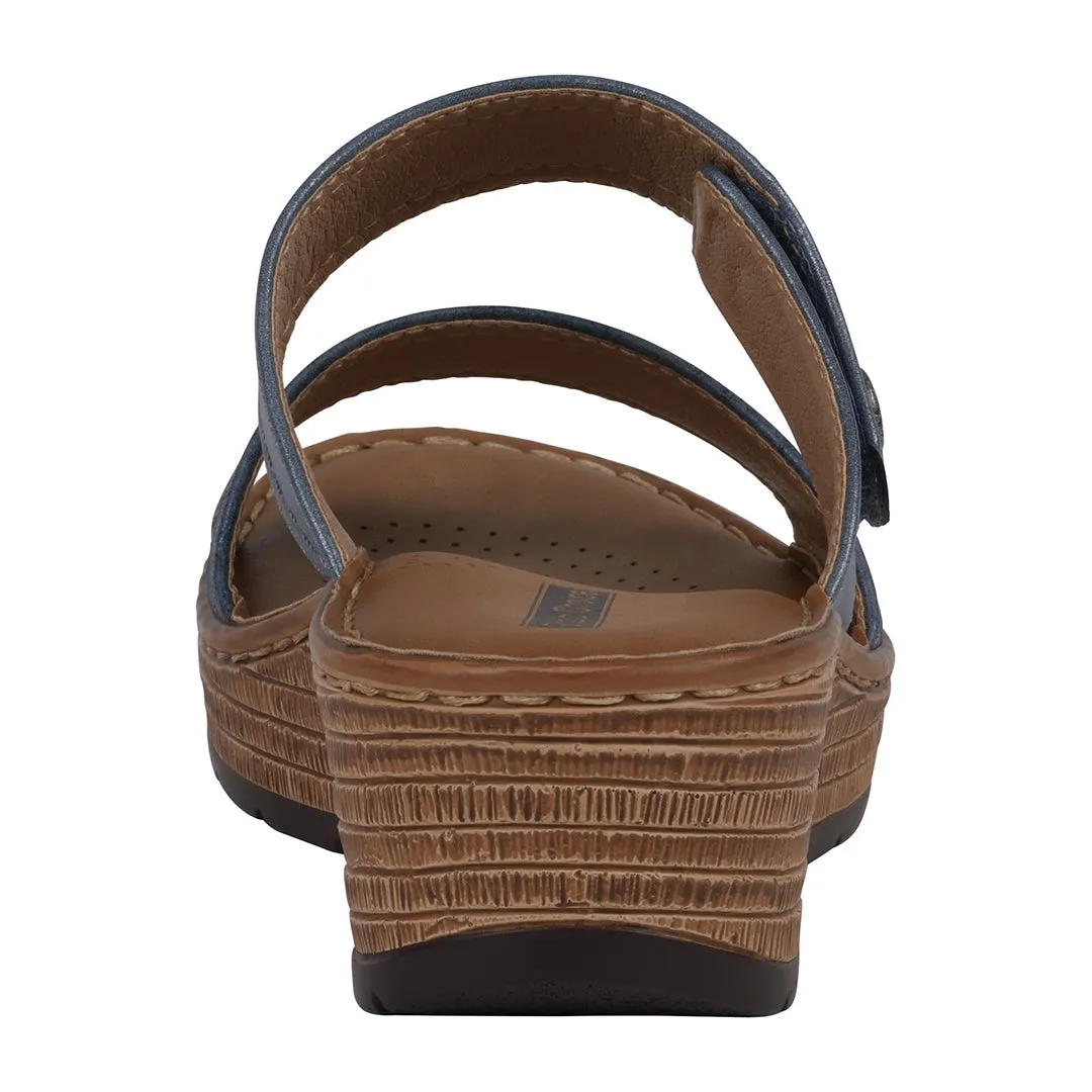 Women's Meli Navy Wedge Sandals
