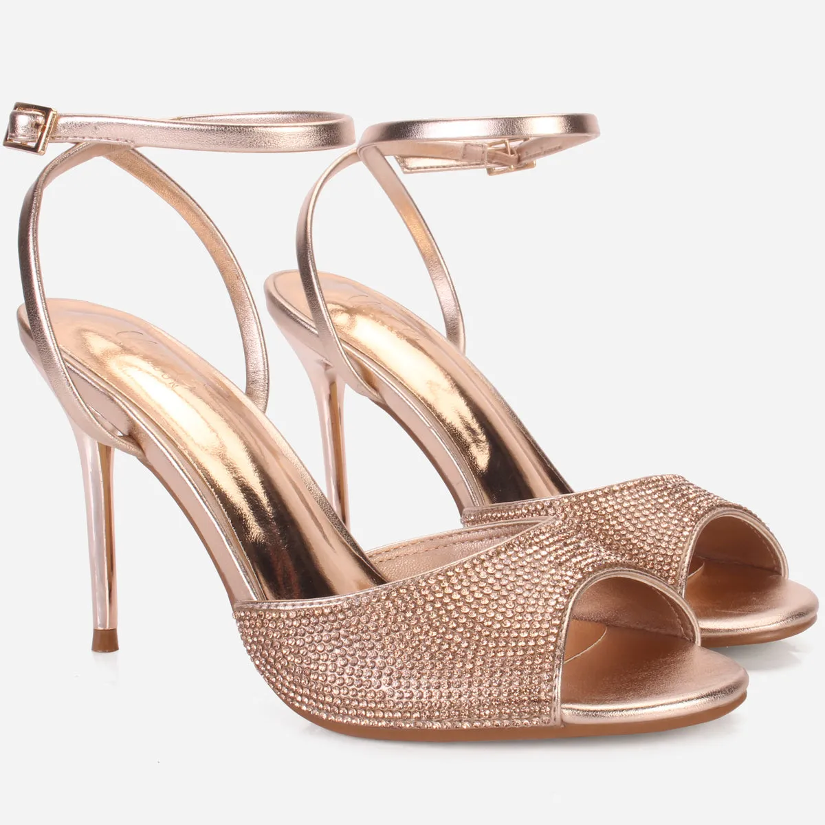 Women's "BILLAROS" Shimmery Stiletto Evening Sandals