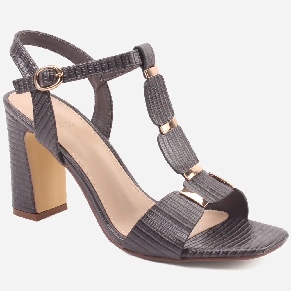 Womens "DIOAR" T-Bar Heeled Party Sandals