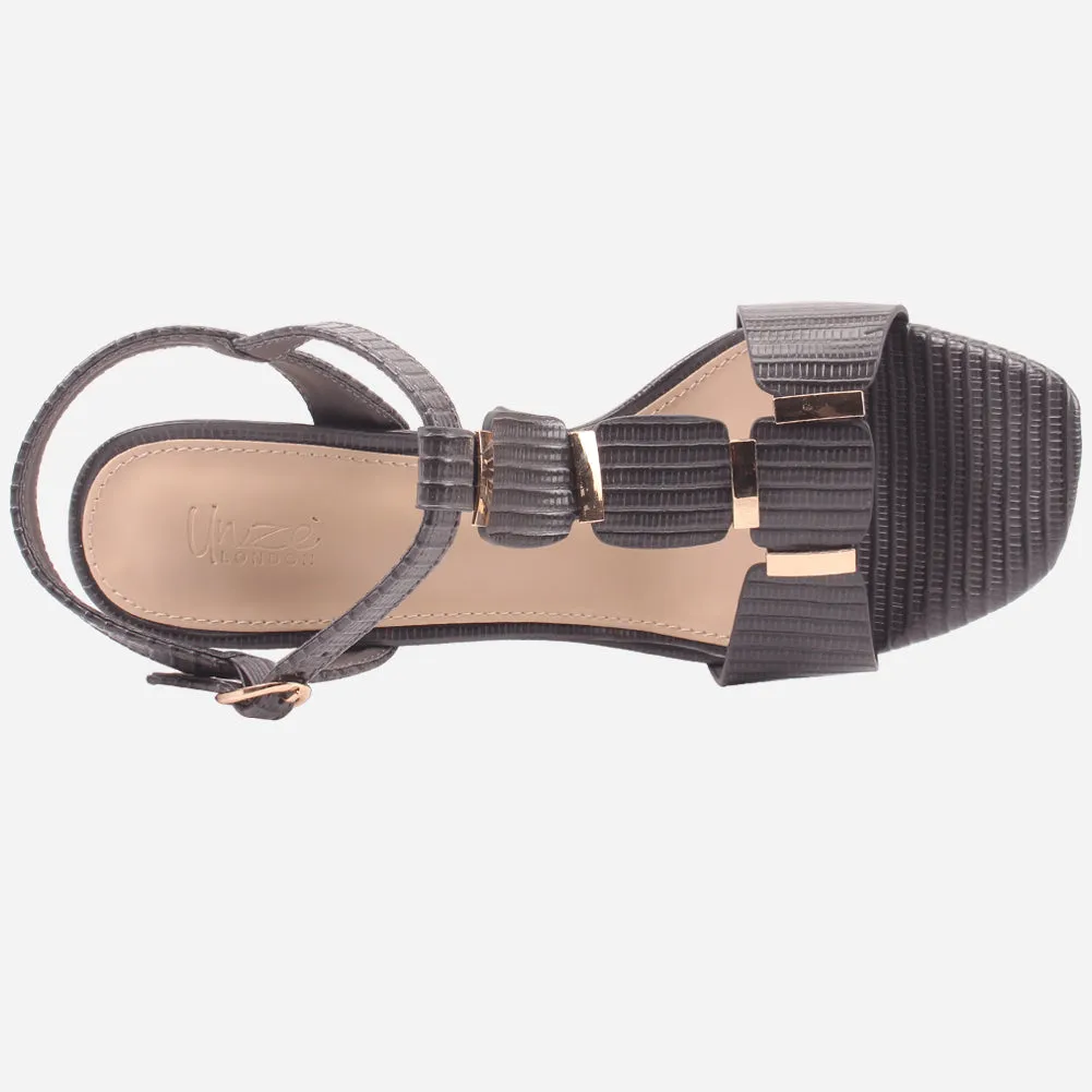 Womens "DIOAR" T-Bar Heeled Party Sandals
