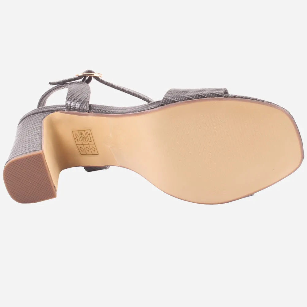 Womens "DIOAR" T-Bar Heeled Party Sandals