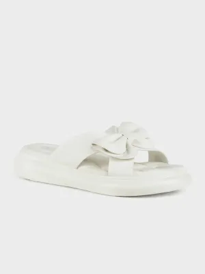 Womens "JAYDE" Bow Accented Slippers