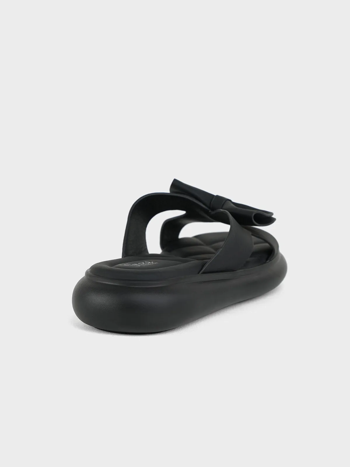 Womens "JAYDE" Bow Accented Slippers
