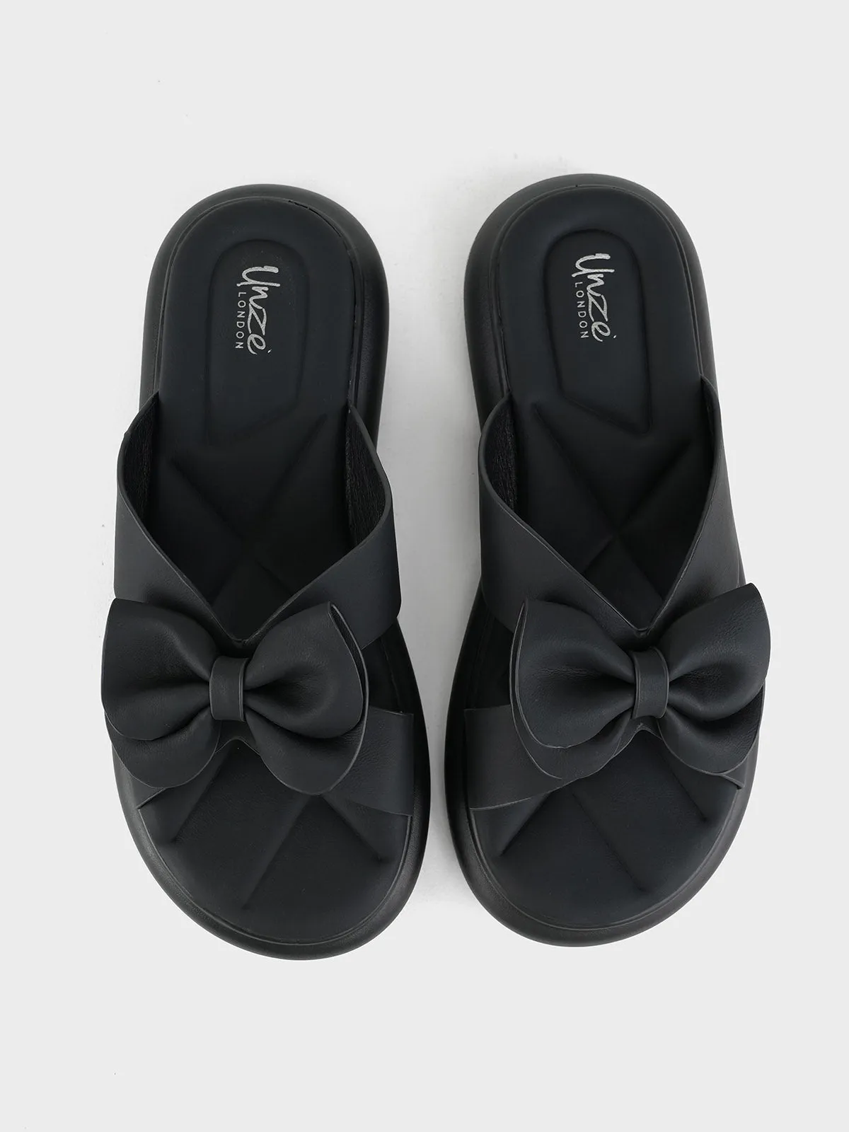 Womens "JAYDE" Bow Accented Slippers