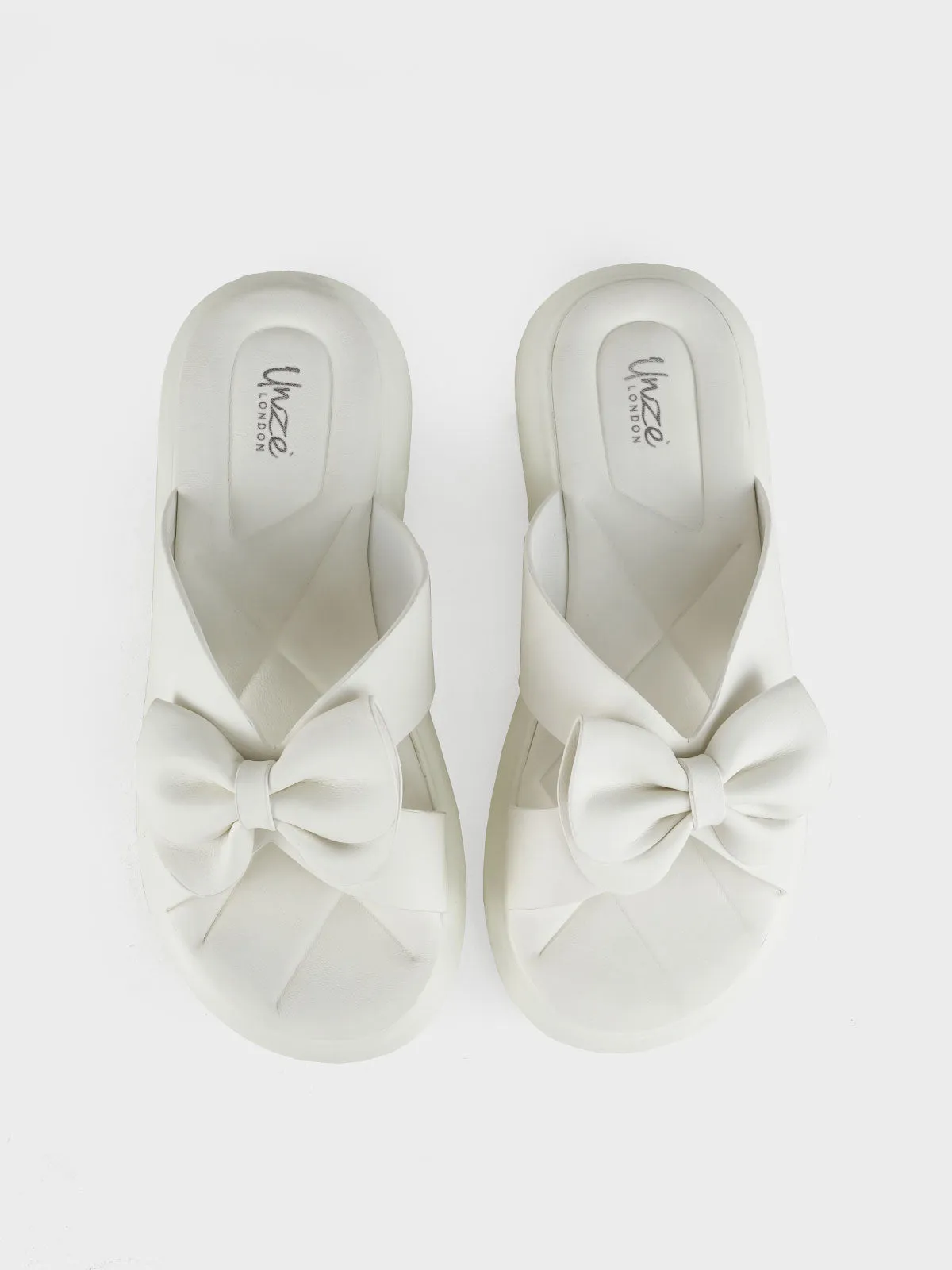Womens "JAYDE" Bow Accented Slippers