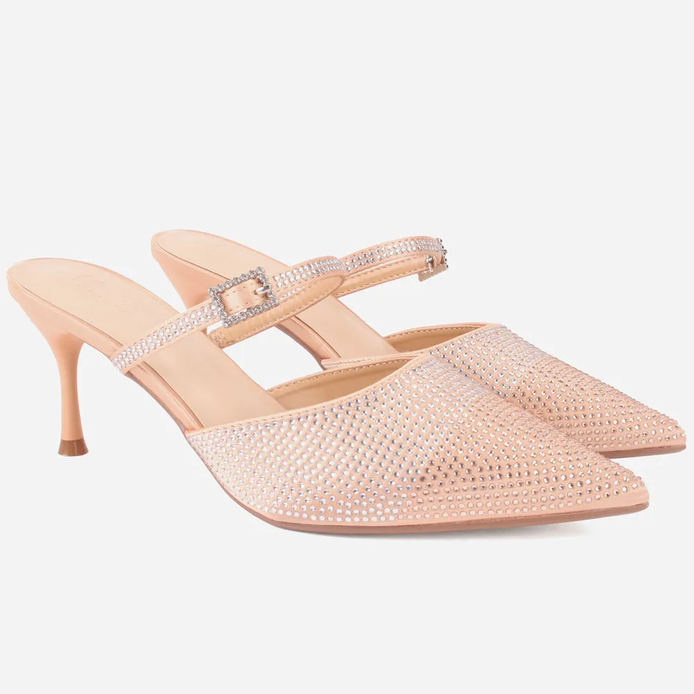 Women's "LIKORICE" Glittery Evening Sandals