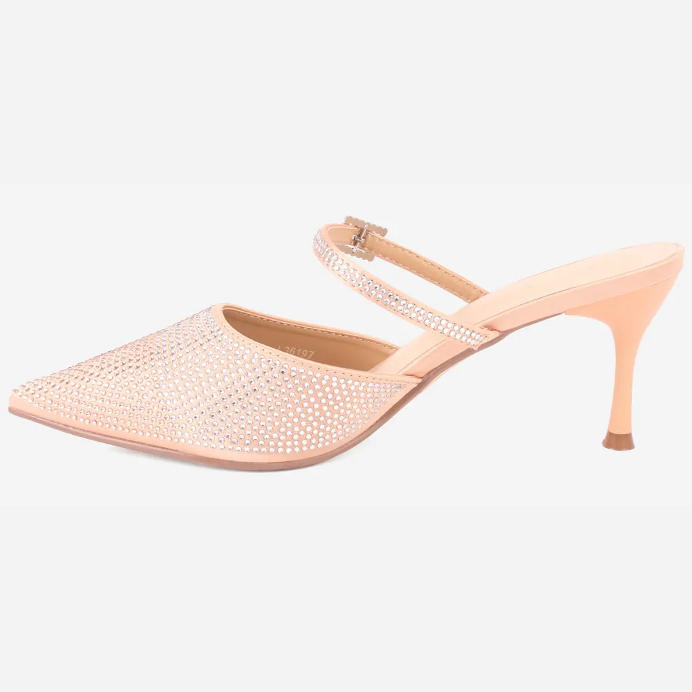 Women's "LIKORICE" Glittery Evening Sandals