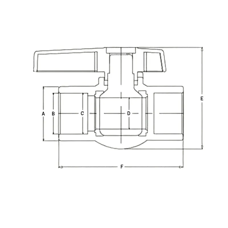 x4 PVC Pipe Female/Female 3/4" Slip Join Ball Valve