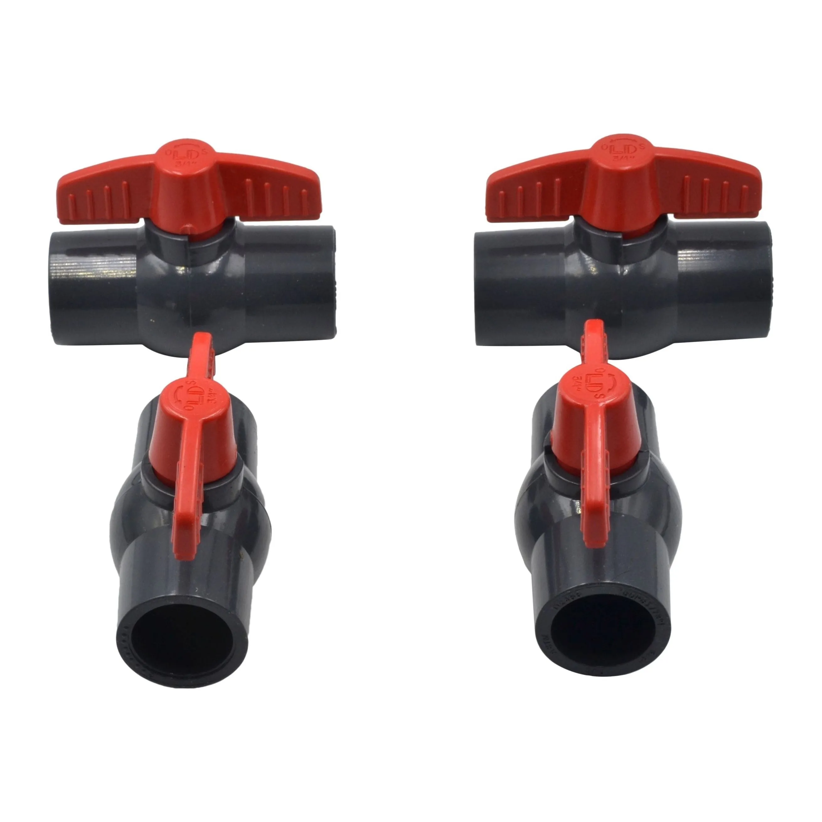 x4 PVC Pipe Female/Female 3/4" Slip Join Ball Valve