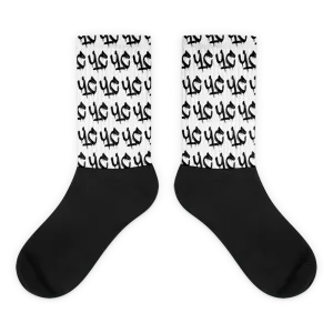 YC Black Letter Logo Socks