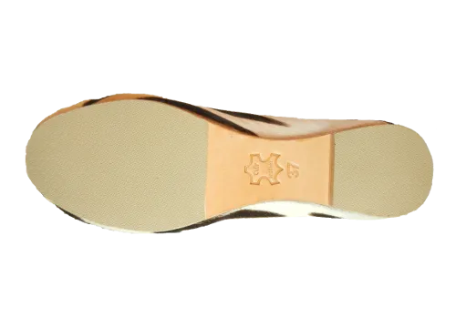 Zebra Ponyskin and Leather Ballet Shoes