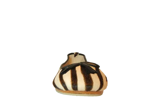 Zebra Ponyskin and Leather Ballet Shoes